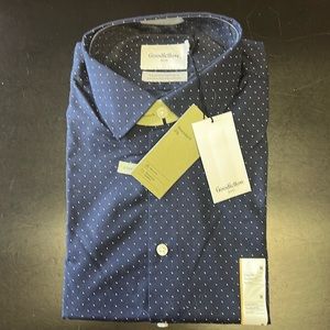 Goodfellow & Co Men’s Size Medium Blue and White Long Sleeve Button Down NWT